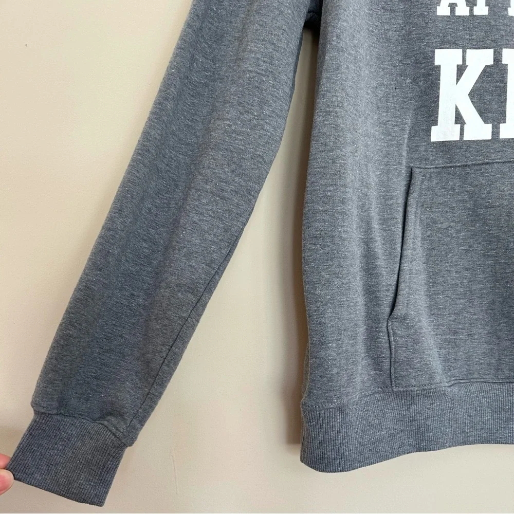 Motherhood Maternity Women’s Gray Hoodie ‘Love At First Kick’